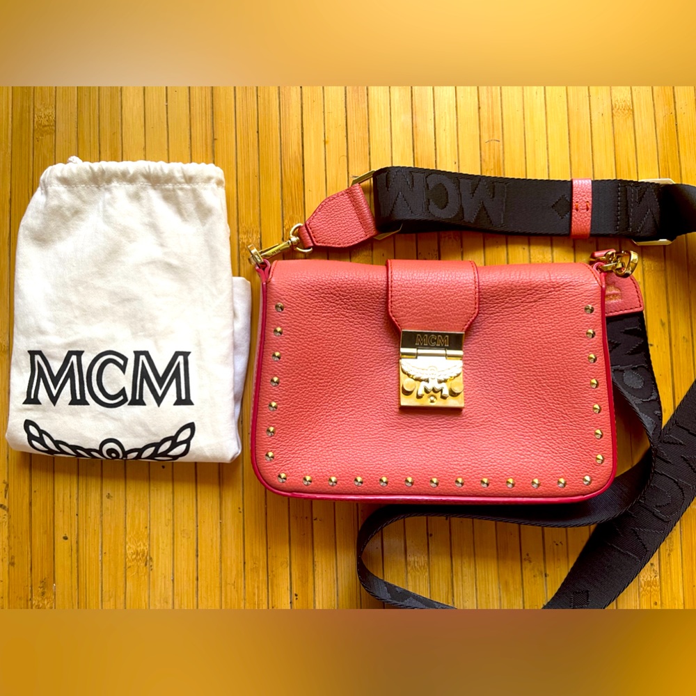 MCM Millie Orange and black crossbody